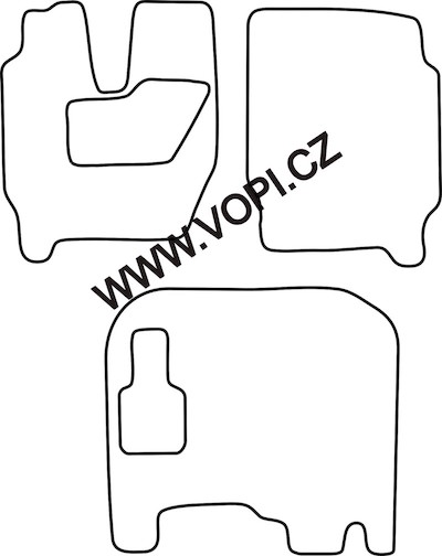 Textil-Autoteppiche Iveco Stralis AT - 01 3 kusu (úzká kabiny-dlouhá) Colorfit (8109)